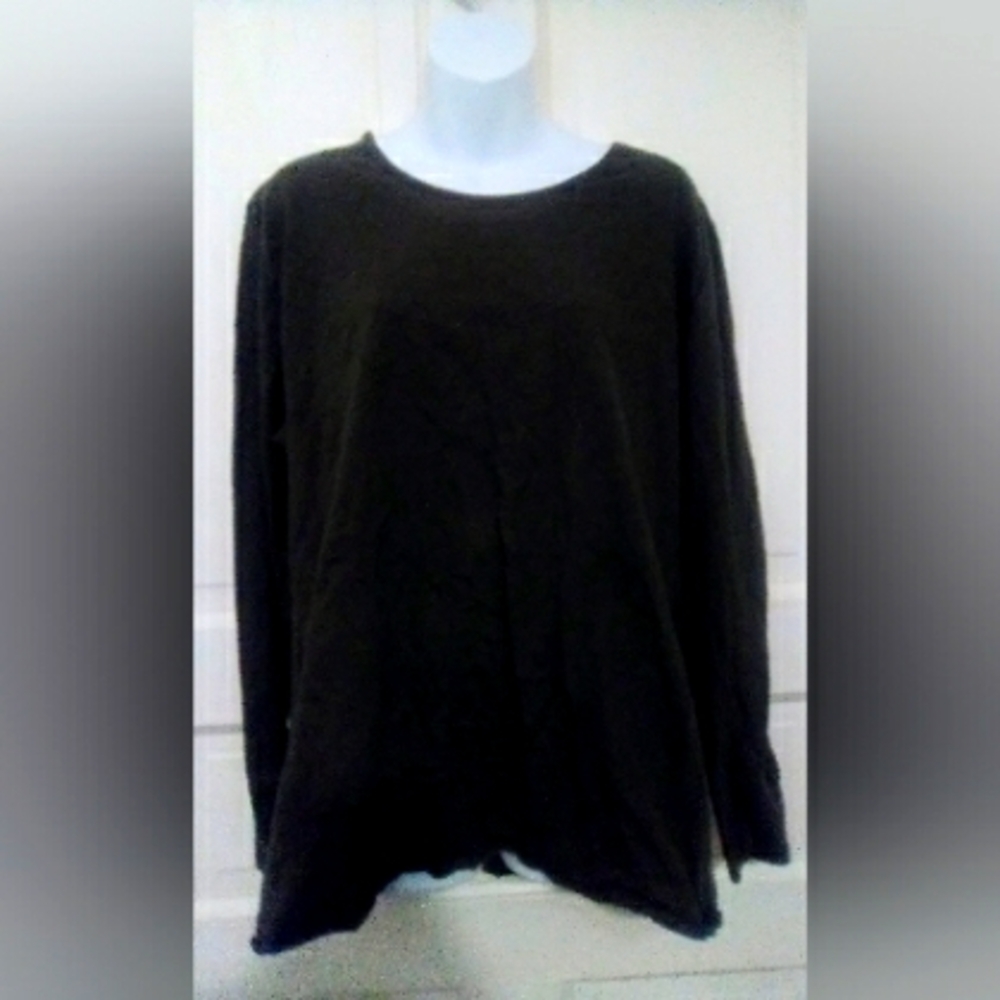 LADIES HUNTER GREEN LONG SLEEVED SHIRT